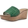 imageWHITE MOUNTAIN Womens Charges Woven Wedge SandalClassic GreenSmooth