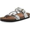 imageWHITE MOUNTAIN Womens Haziest Braided Signature ComfortMolded Footbed SandalWhiteLeather