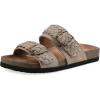imageWHITE MOUNTAIN Womens Hey Hey Braided DoubleBuckle Signature ComfortMolded Footbed SandalSandal WoodSuede