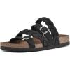 imageWHITE MOUNTAIN Womens Holland Signature Comfort Molded Braided Footbed SandalBlackNubuck