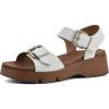 imageWHITE MOUNTAIN Womens Leftmost Platform SandalWhiteSmooth