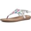 imageWHITE MOUNTAIN Womens London Flat SandalCornflower RainbowMultiFab