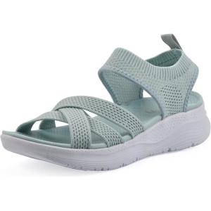 imageWHITE MOUNTAIN Fom Recovery Womens Charry Strappy SlipOn SandalCotton Blue Fabric