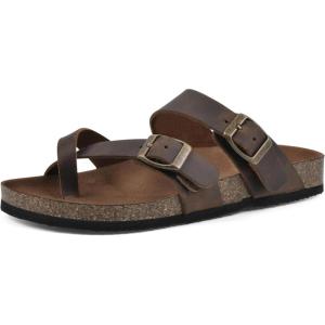 imageWHITE MOUNTAIN Girls Gracie Flat SandalBrownLeather