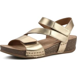 imageWHITE MOUNTAIN Womens Fern Wedge SandalAntiqueGold Leather
