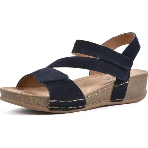 imageWHITE MOUNTAIN Womens Fern Wedge SandalNavySuede