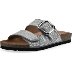 imageWHITE MOUNTAIN Womens Granitas DoubleStrap Signature ComfortMolded Footbed SandalBlue RaspberrySuede