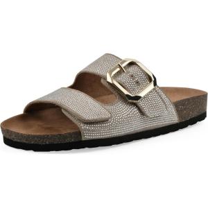 imageWHITE MOUNTAIN Womens Granitas DoubleStrap Signature ComfortMolded Footbed SandalSandal WoodSuede