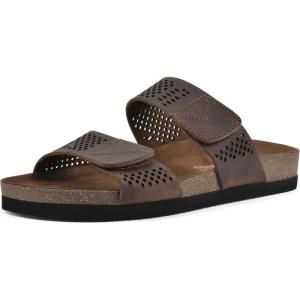 imageWHITE MOUNTAIN Womens Hawkbill Slide SandalBrownLeather