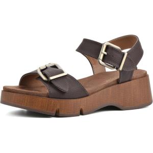 imageWHITE MOUNTAIN Womens Leftmost Platform SandalBrownSmooth