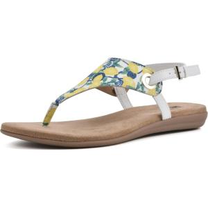 imageWHITE MOUNTAIN Womens London Flat SandalYellowMultiFab