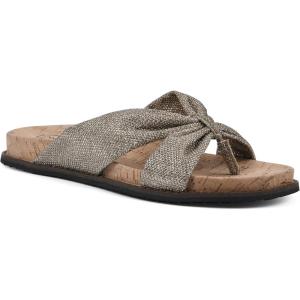 imageWHITE MOUNTAIN Womens Malanga Flat SandalLtgoldGlitterFab