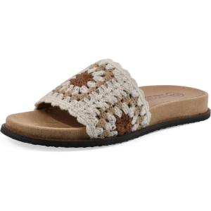 imageWHITE MOUNTAIN Womens Maxim Macrame Slide SandalCreamMultiFab