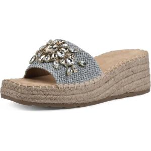 imageWHITE MOUNTAIN Womens Stitch Heeled SandalLtblue