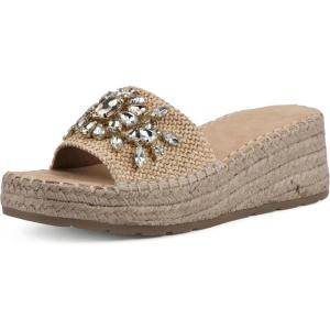 imageWHITE MOUNTAIN Womens Stitch Heeled SandalNatural
