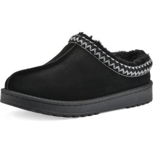 imageWHITE MOUNTAIN Womens Iceberg Faux Fur Slipper ClogBlackSuede