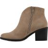imageWHITE MOUNTAIN Womens Tattle Block Heeled Western Ankle BootieBeachwoodSuede
