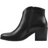 imageWHITE MOUNTAIN Womens Tattle Block Heeled Western Ankle BootieBlackLeather