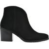 imageWHITE MOUNTAIN Womens Tattle Block Heeled Western Ankle BootieBlackSuede