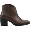 imageWHITE MOUNTAIN Womens Tattle Block Heeled Western Ankle BootieBrownLeather