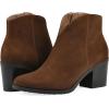 imageWHITE MOUNTAIN Womens Tattle Block Heeled Western Ankle BootieHazelSuede