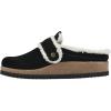 imageWHITE MOUNTAIN Womens Baylen Faux Fur Footbed ClogBlackSuedeFaux Fur