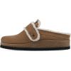 imageWHITE MOUNTAIN Womens Baylen Faux Fur Footbed ClogChestnutSuedeFaux Fur