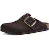 imageWHITE MOUNTAIN Womens Shoes Big Easy Clog FootbedBrownSuede