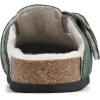 imageWHITE MOUNTAIN Womens Shoes Big Sur Clog FootbedHunter GreenSuedeWFur