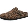 imageWHITE MOUNTAIN Benben ComfortMolded Footbed ClogBrown Leopard Suede