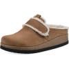 imageWHITE MOUNTAIN Womens Baylen Faux Fur Footbed ClogChestnutSuedeFaux Fur