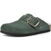 imageWHITE MOUNTAIN Womens Shoes Big Sur Clog FootbedHunter GreenSuedeWFur