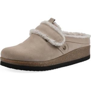 imageWHITE MOUNTAIN Womens Baylen Faux Fur Footbed ClogSandal WoodSuedeFaux Fur