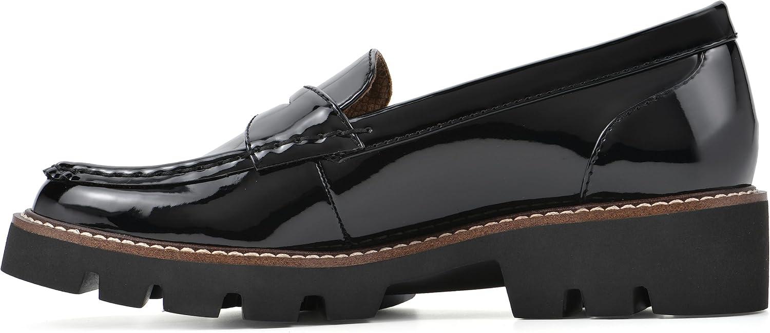 imageWHITE MOUNTAIN Womens Gunner Penny LoaferBlackPatent