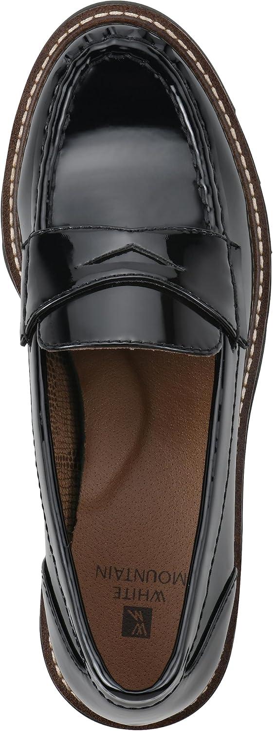 imageWHITE MOUNTAIN Womens Gunner Penny LoaferBlackPatent