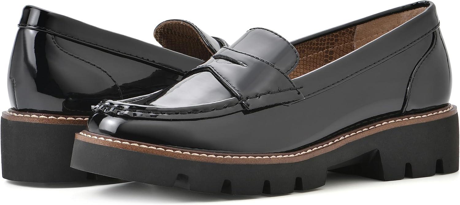 imageWHITE MOUNTAIN Womens Gunner Penny LoaferBlackPatent