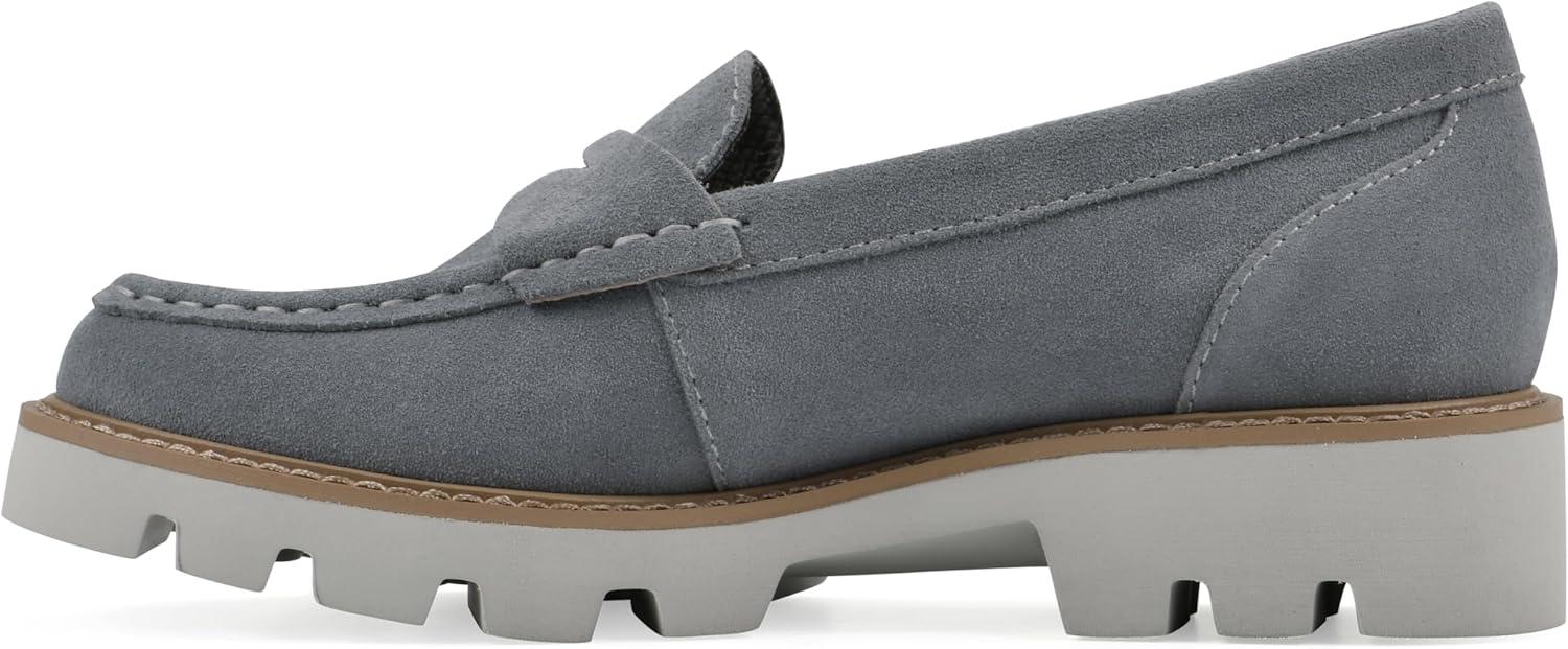 imageWHITE MOUNTAIN Womens Gunner Penny LoaferBlue RaspberrySuede