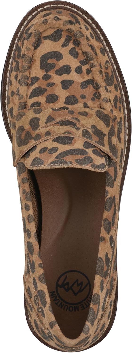 imageWHITE MOUNTAIN Womens Gunner Penny LoaferBrown Leopard Suede