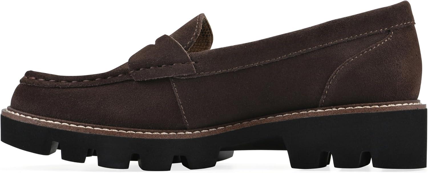 imageWHITE MOUNTAIN Womens Gunner Penny LoaferCoco Brown Suede