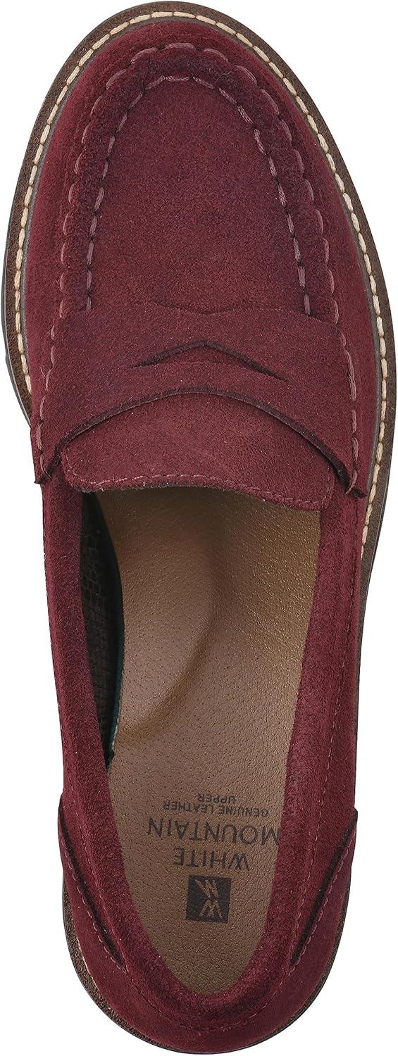 imageWHITE MOUNTAIN Womens Gunner Penny LoaferWineSuede