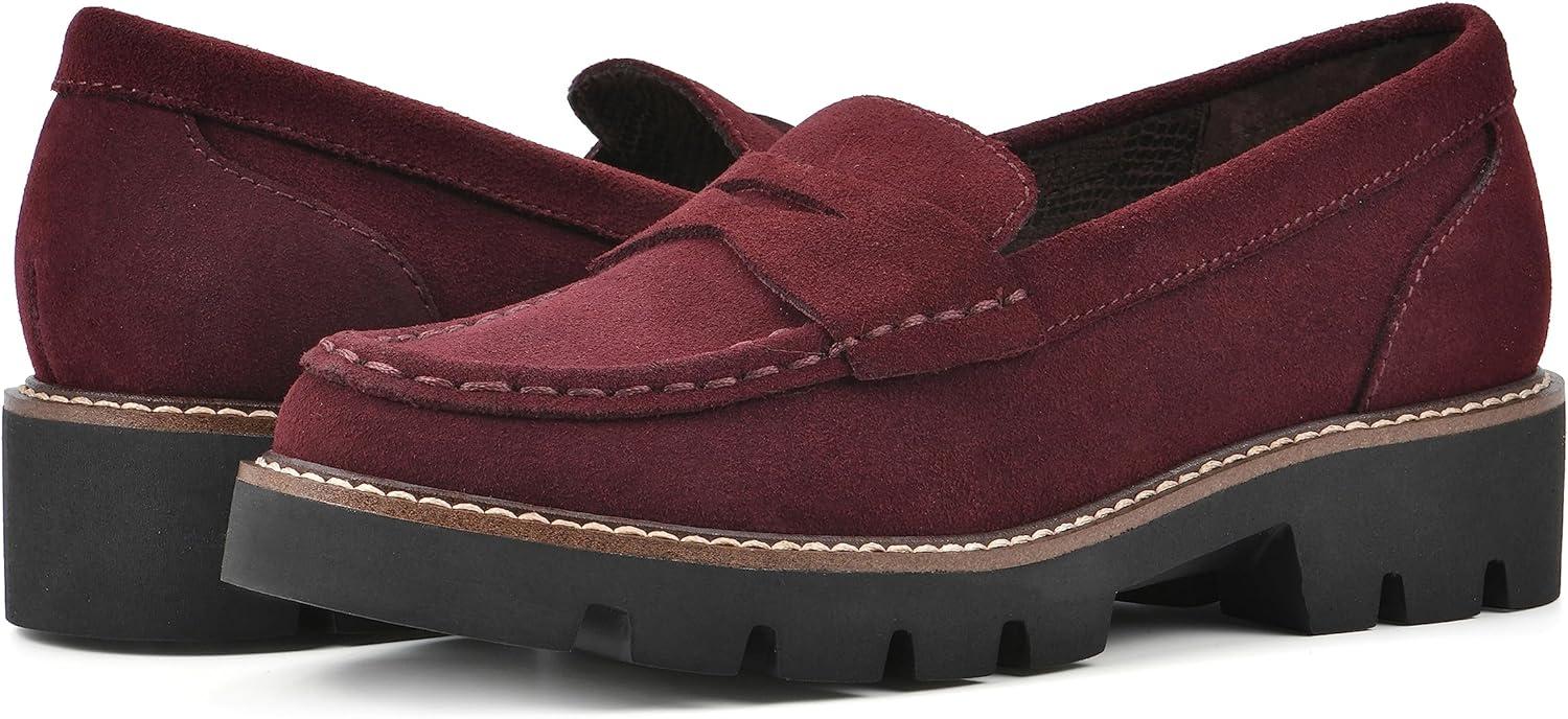 imageWHITE MOUNTAIN Womens Gunner Penny LoaferWineSuede