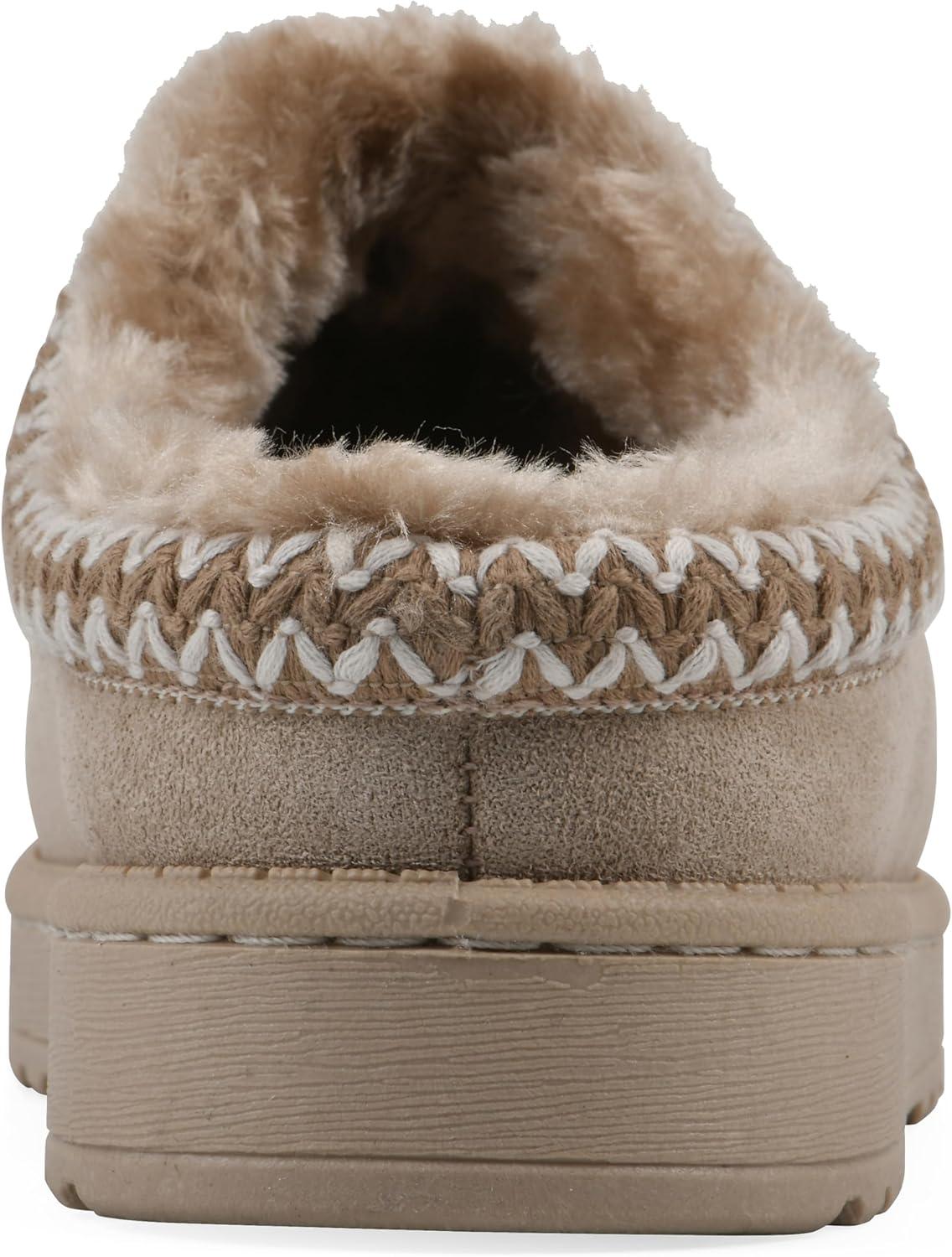 imageWHITE MOUNTAIN Womens Icebin Faux Fur Slipper ClogDkbeigeFabric