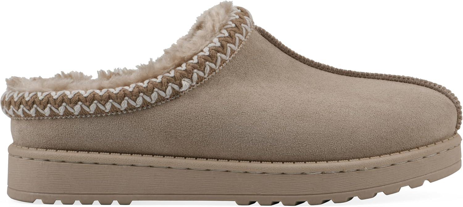 imageWHITE MOUNTAIN Womens Icebin Faux Fur Slipper ClogDkbeigeFabric