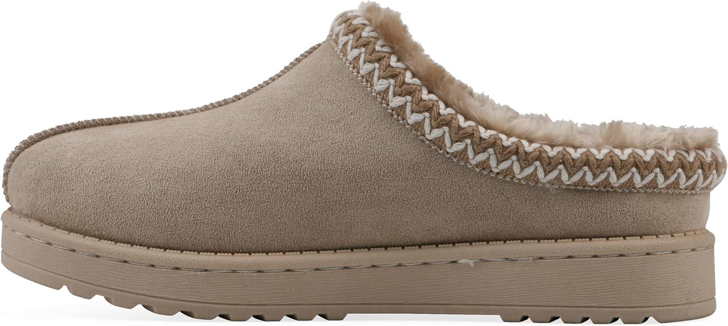 imageWHITE MOUNTAIN Womens Icebin Faux Fur Slipper ClogDkbeigeFabric