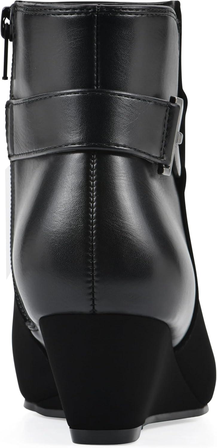 imageWhite Mountain Womens Chaise Wedge Ankle BootieBlack