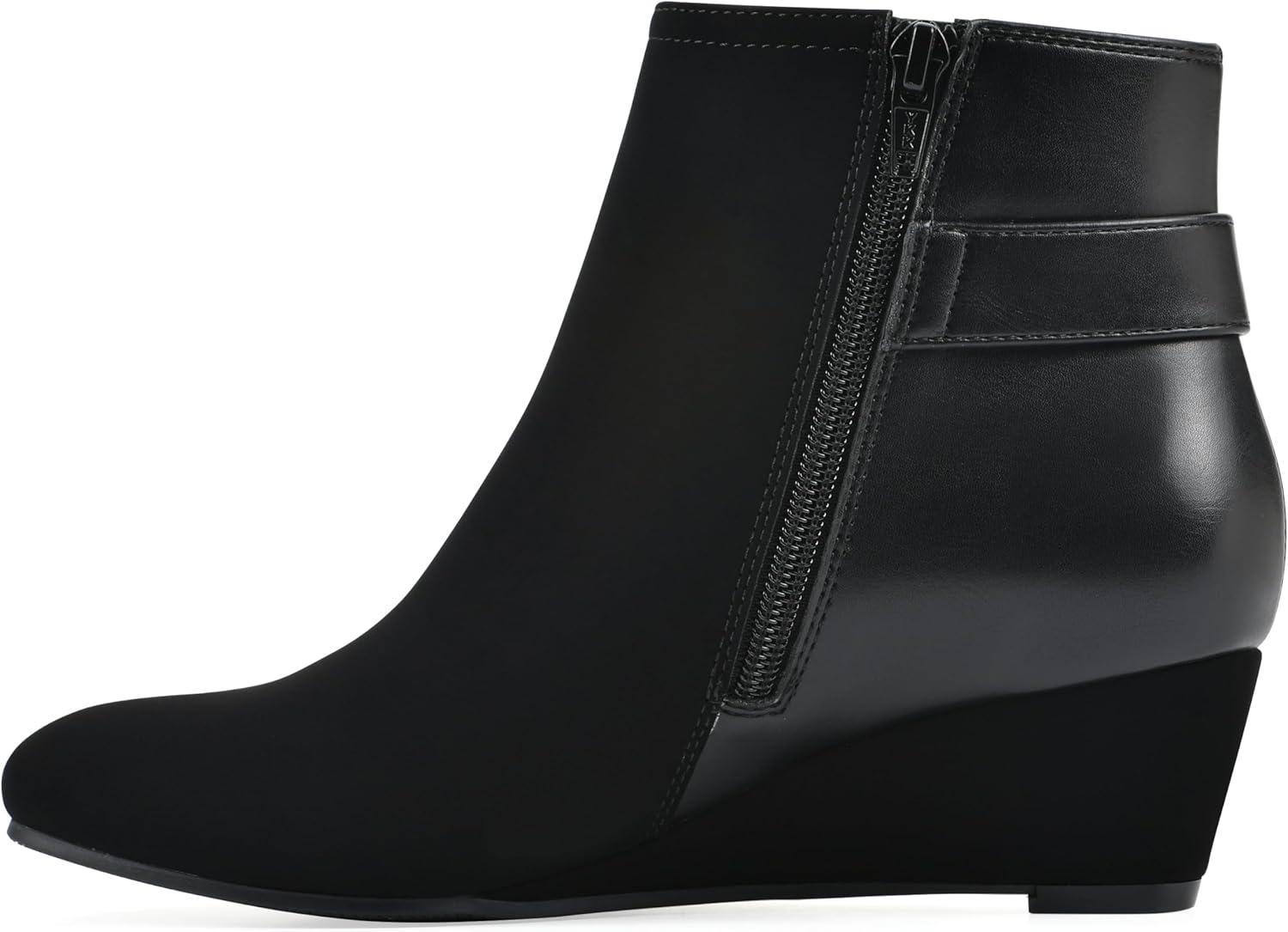 imageWhite Mountain Womens Chaise Wedge Ankle BootieBlack