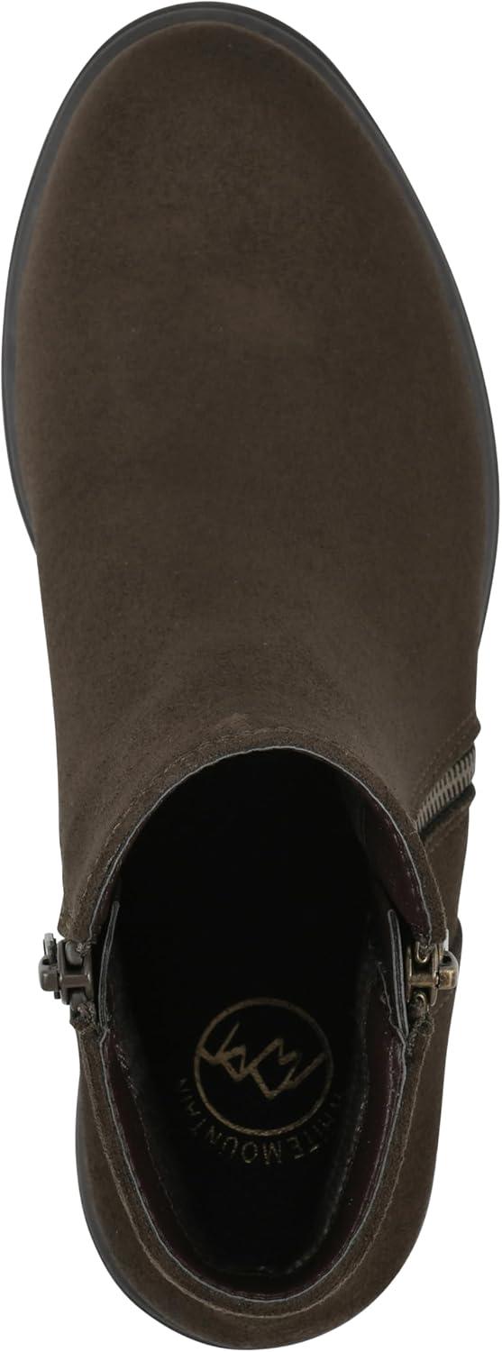 imageWhite Mountain Womens Tahj Lug Sole BootieArmy Faux Suede