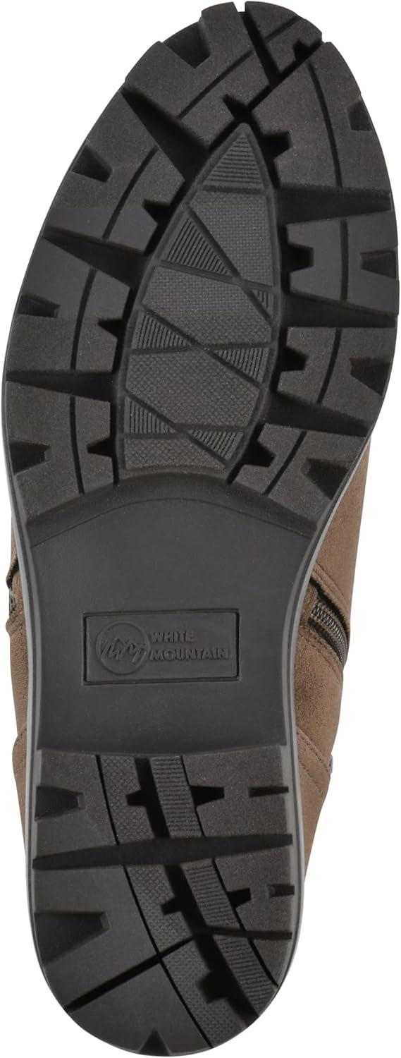 imageWhite Mountain Womens Tahj Lug Sole BootieDark Taupe Faux Suede