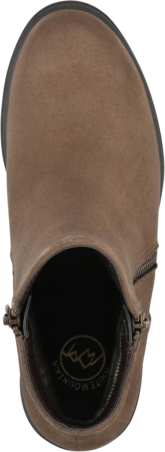 imageWhite Mountain Womens Tahj Lug Sole BootieDark Taupe Faux Suede