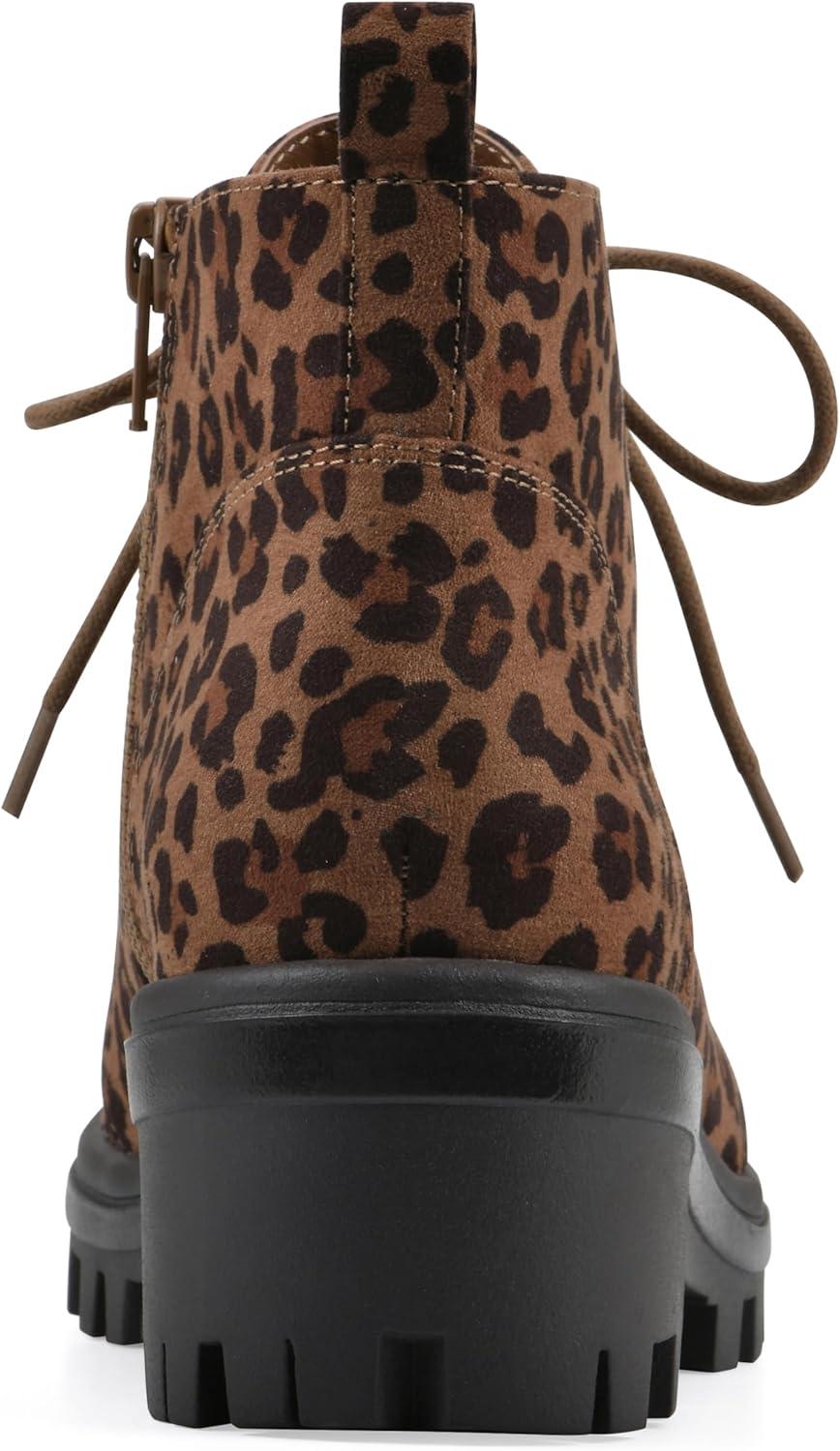 imageWhite Mountain Womens Tariq Lug Sole LaceUp BootieBrown Leopard